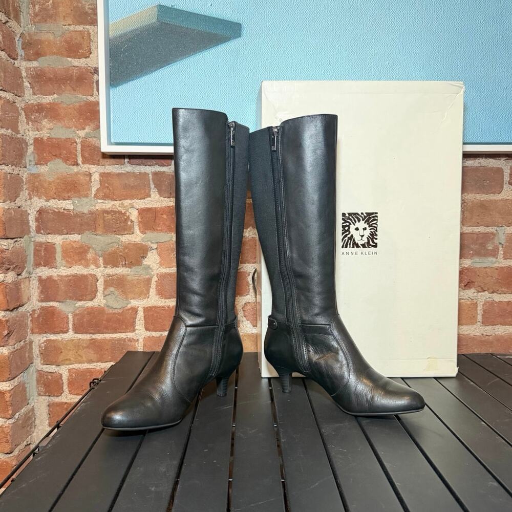 Anne Klein Kitten Heel Riding Boot - Picture 2 of 8